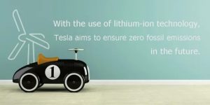 使用鋰離子技術的特斯拉旨在確保在未來實現零化石燃料排放